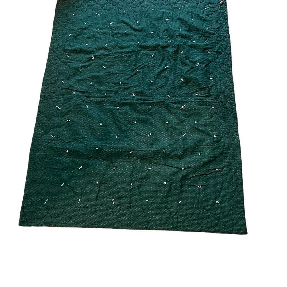 Handmade Quilt Throw Corduroy Home Family Dogs Birds Doves 66‎ x 51